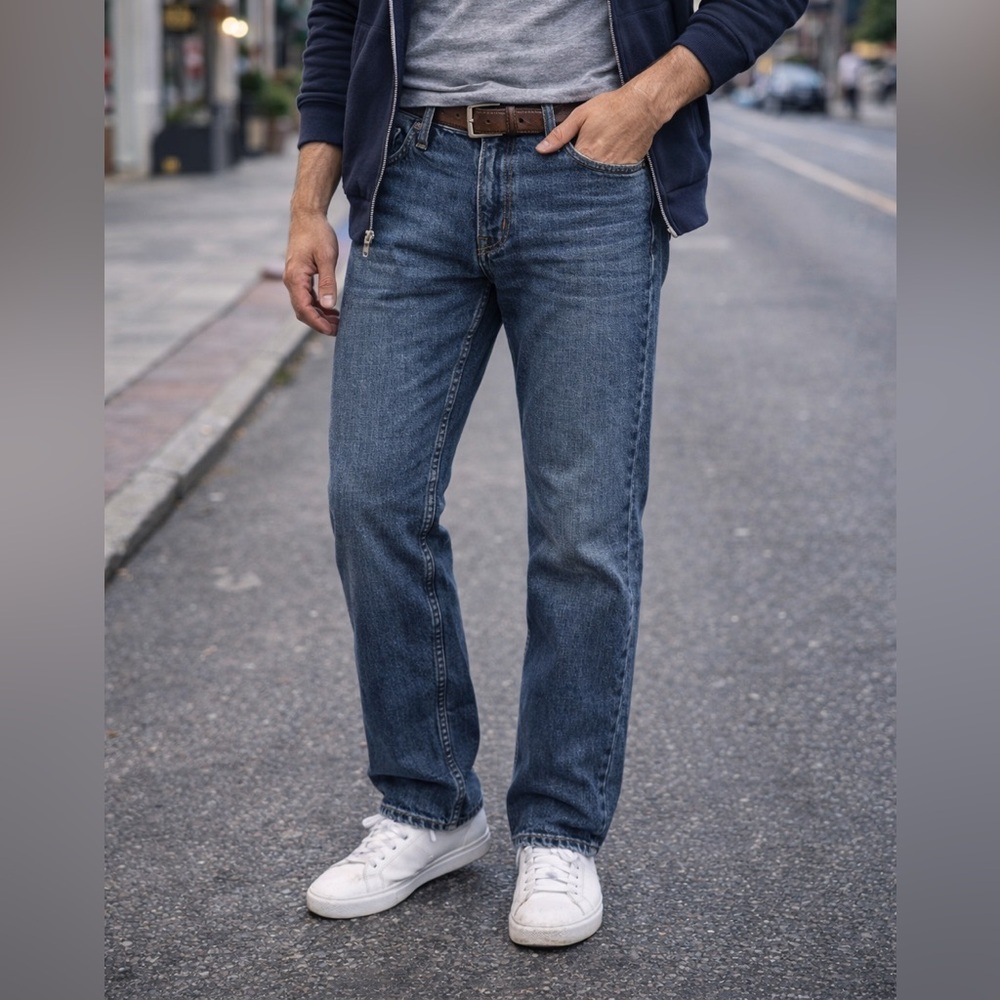 Signature by Levi Strauss Straight Leg Jeans | 32x32 Medium Wash Denim - Picture 1 of 7